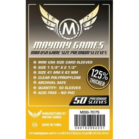 Premium Mini USA Sleeves (50) 41 x 63mm (gelb) -7075 Premium Mini USA Sleeves (50) 41 x 63mm (gelb) -7075