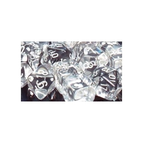RPG Dice Translucent Polyhedral 7 clear