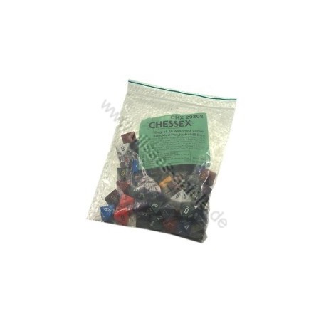 Speckled Bags of 50 Dice Asst. Loose Speckled Poly. d8 Dice