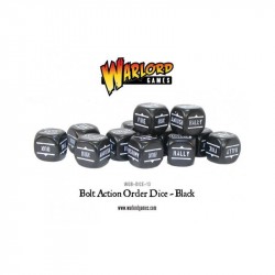 Bolt Action Orders Dice Black