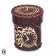 Dreamland-games Würfelbecher Steampunk Brown golden Leather Dice Cup