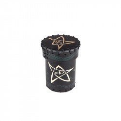 Würfelbecher Call of Cthulhu Leather Dice Cup Black/Green with Gold