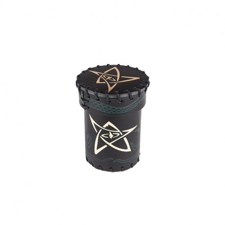 Würfelbecher Call of Cthulhu Leather Dice Cup Black/Green with Gold