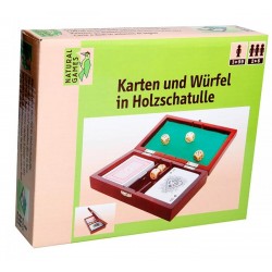NG Karten und Würfel in Holzschatulle