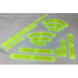Full acrylic templates set compatible with X-Wing (Rebels) orange