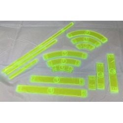 Full acrylic templates set compatible with X-Wing (Imperial) green