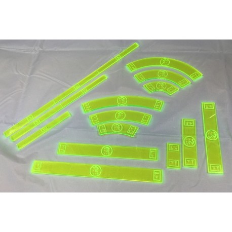 Full acrylic templates set compatible with X-Wing (Rebels) orange