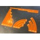 Full acrylic templates set compatible with X-Wing (Rebels) orange