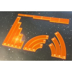 Full acrylic templates set compatible with X-Wing orange