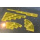 Full acrylic templates set compatible with X-Wing (Rebels) orange