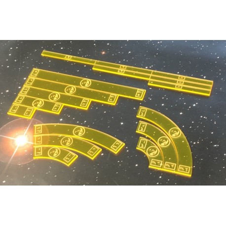 Full acrylic templates set compatible with X-Wing (Rebels) orange