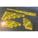 Full acrylic templates set compatible with X-Wing (Scums) yellow