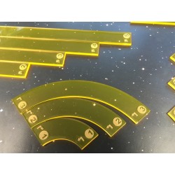 Full acrylic templates set compatible with X-Wing yellow