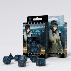 Galactic Black & Blue Dice Set (7)