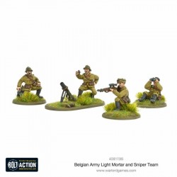 Bolt Action Belgian Army Light Mortar & Sniper Teams