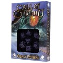 Cthulhu Horror on Orient Express Schwarz&Purple Dice Set