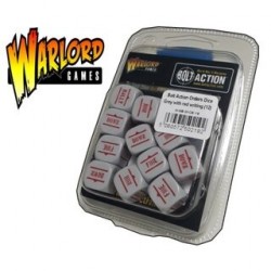 Bolt Action Orders Dice Grey with red writing