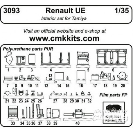 Renault UE Interior für Tamiya Bausatz