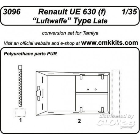 Renault UE 630 (f) Luftwaffe Type Late für Tamiya Bausatz