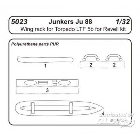 Junkers Ju 88A Wing rack for Torpedo 