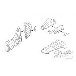 P-40E/K/M/N Warhawk Control surfaces set 