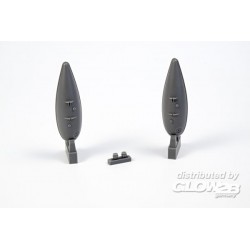 P-51D Mustang Metal Drop Tank w/jutting filler neck(2 pcs)