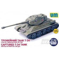 T-34 captured tank with 8,8 cm KwK 36L/36 gun