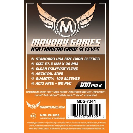 USA Chimera Game Sleeves (100) 57.5 x 89mm (orange) -7044 USA Chimera Game Sleeves (100) 57.5 x 89mm (orange) -7044