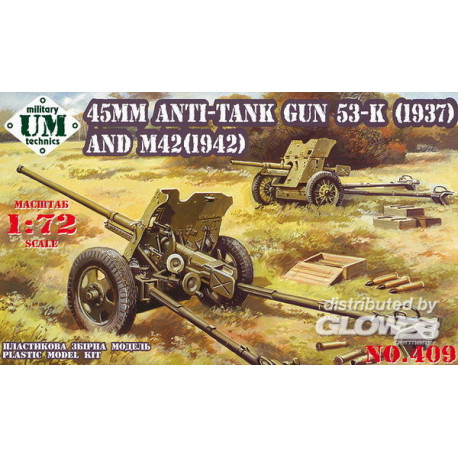 45mm Antitank guns 53-K (1937) and M42 (1942)