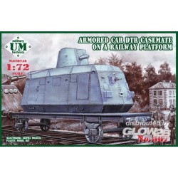 Armored car DTR-casemate on railway plat 