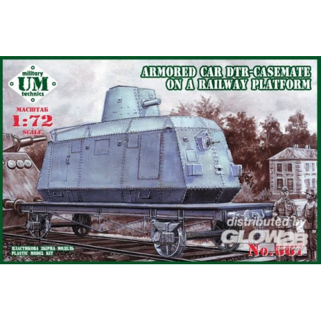 Armored car DTR-casemate on railway plat 