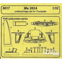 Me 262 A undercarriage set für Trumpeter-Bausatz