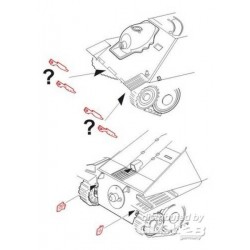 Jagdpanzer 38 hetzer Towing eyes für Tamiya Bausatz