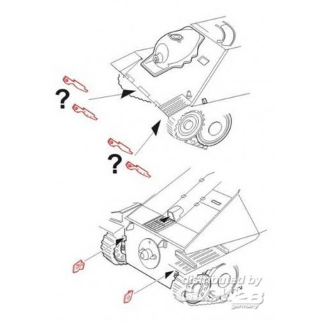 Jagdpanzer 38 hetzer Towing eyes für Tamiya Bausatz
