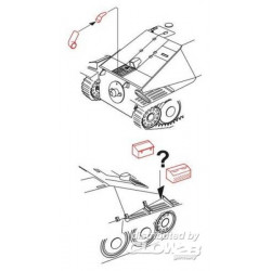 Jagdpanzer 38 Hetzer Exhaust and equipment für Tamiya Bausatz