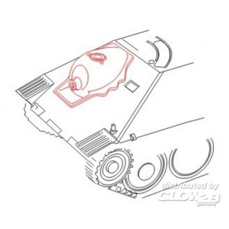 Jagdpanzer 38 Hetzer Gun Mantlet Prototype/ very early production für Tamiya Bausat