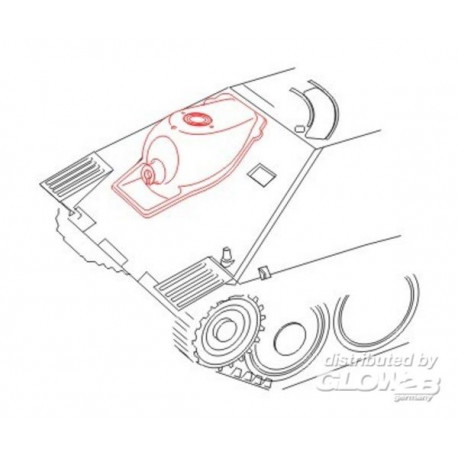 Jagdpanzer 38 Hetzer Gun Mantlet First Type Production für Tamiya Bausatz