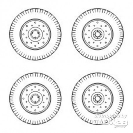 Chevrolet C.15A wheels small type 9x16 (Dunlop)