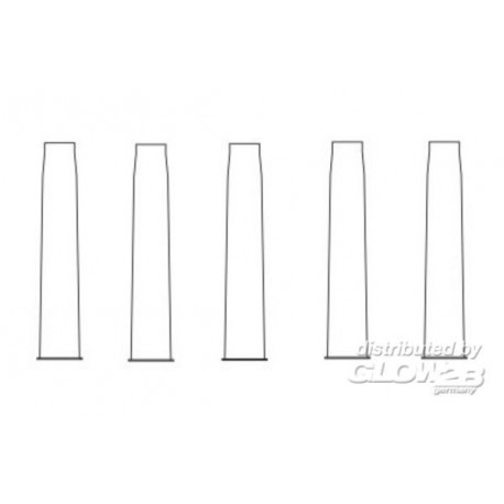 T-34/85 Cartridge case 85mm (5 Stk.) 