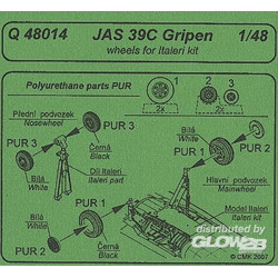 JAS 39 C Gripen Wheels für Italeri-Bausatz