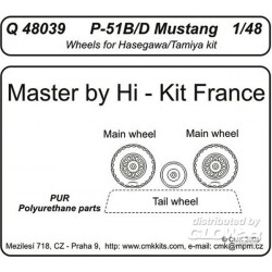 P-51B/D wheels für Tamiya und Hasegawa Bausatz