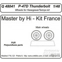 P-47D Thunderbolt wheels für Tamiya und Hasegawa Bausatz