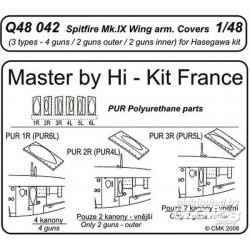 Spitfire Mk. IX Wing armament covers für Hasegawa Bausatz
