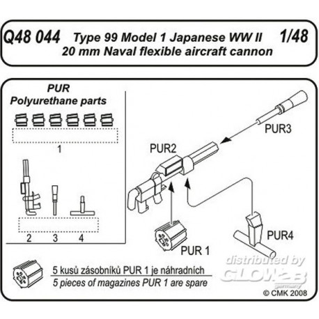 Japanese Navy flexible 20mm Type 99 Model 1 Cannon