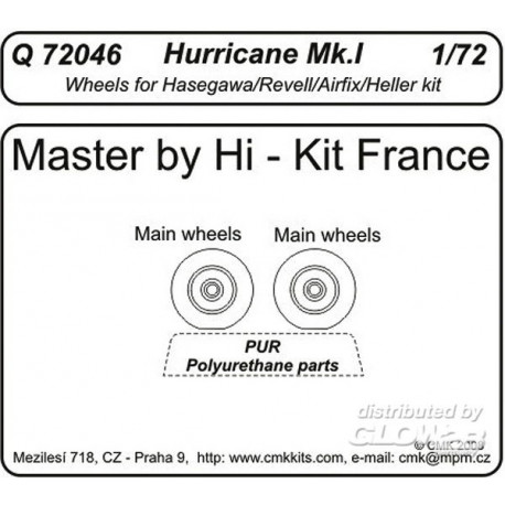 Hurrican Mk. I wheels for Revell / Hasegawa / Airfix / Heller