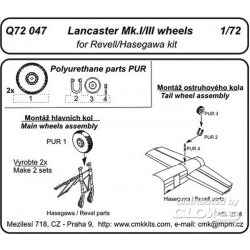 Lancaster Mk. I/III wheels for Hasegawa / Revell