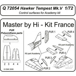 Hawker Tempest Mk. V Control Surfaces für Academy Bausatz