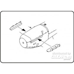 Spitfire Mk.V Fishtail Exhaust Stubs for Hasegawa/Tamiya /Special Hobby kit