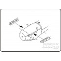 Spitfire Mk.V/Seafire Mk.III Late six exhaust stubs for Hasegawa/Tamiya/Special Hobb