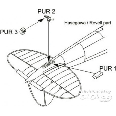 Heinkel He 111H Tail wheel bay for Hasegawa/Revell kit